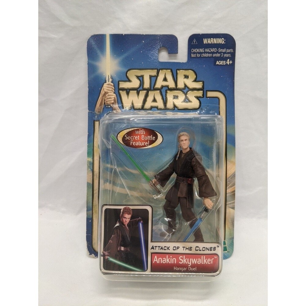 Star Wars Attack Of The Clones Anakin Skywalker Hangar Duel Action Figure
